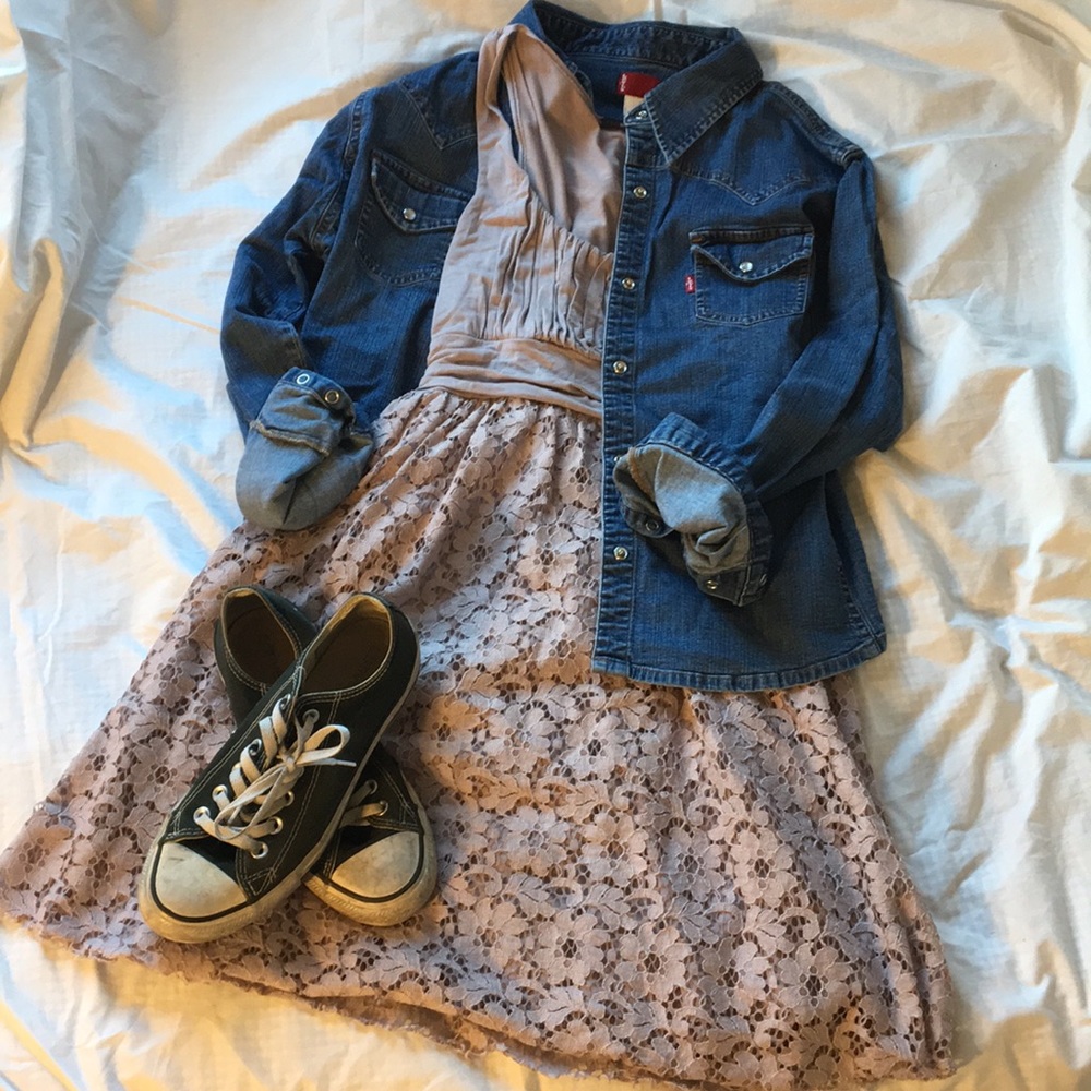 Pale Lavender Mini Dress